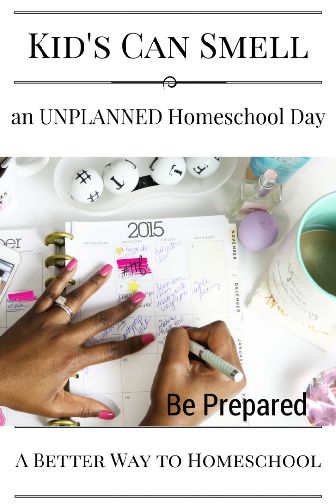 Kid's Smell an unplanned homeschool day, like wild animals smell fear. {Be Prepared}