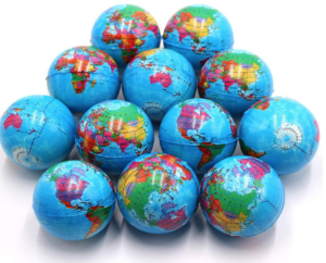 12 squishy earth day balls