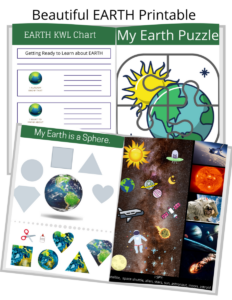 Collage of earth day printables