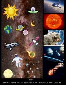 Space themes worksheet