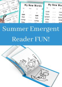 summer emergent reader collage