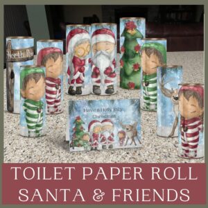 toilet paper roll Santa