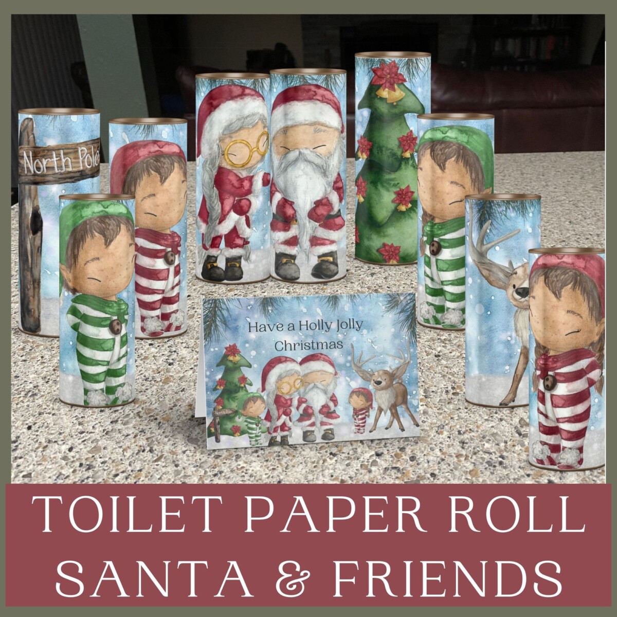 toilet paper roll Santa