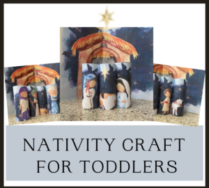 toilet paper roll nativity collage