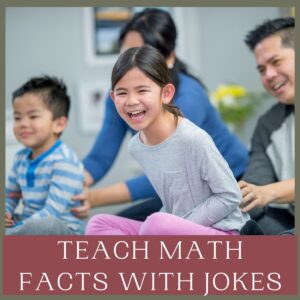 teaching math facts with jokes with image of gilr laughing